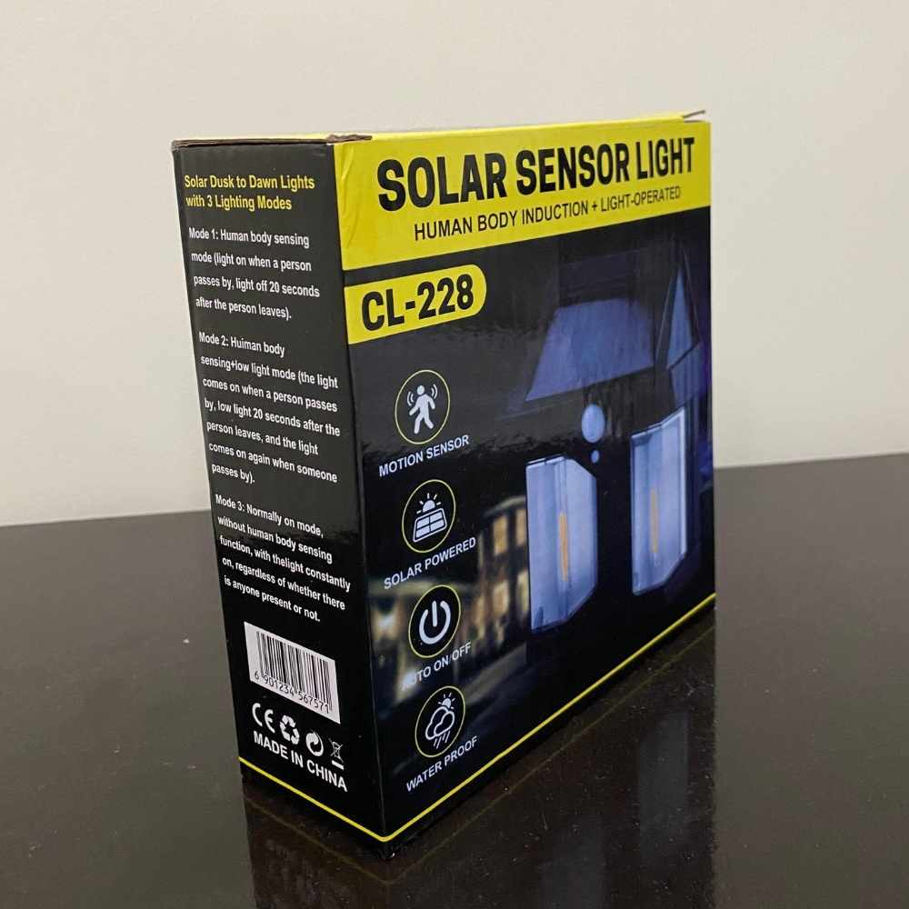 Double Head Antique Solar Sensor Lamp Solar Warm Lighting Lamp Outdoor Wall Lights